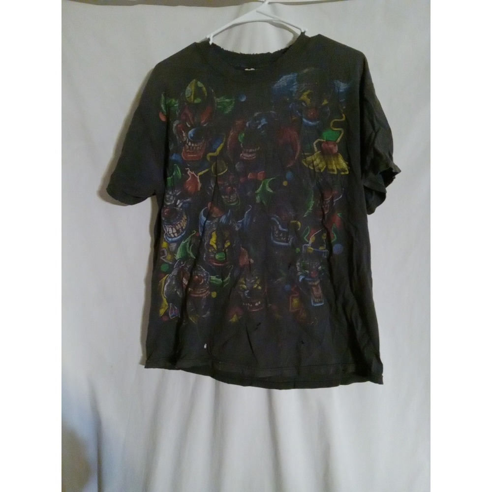 Vintage L‎ Scary Killer Evil Clowns Graphic Black T-shirt Alstyle Apparel